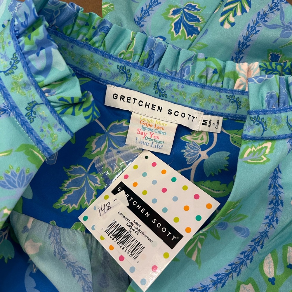 GRETCHEN SCOTT - Jungle Symphony Ruffleneck Tunic NWT - Picture 7 of 8